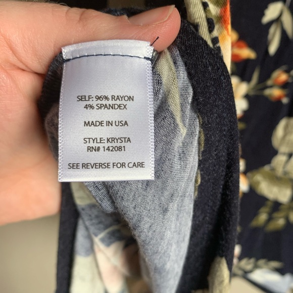 Altar'd State size medium Blue Floral Tunic long - Picture 6 of 7